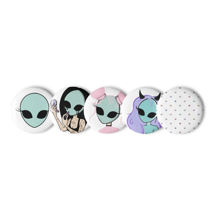 5 Alien Pin Badges product image (2)