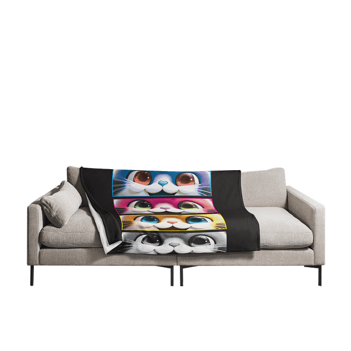 SparkleCat Eyes Throw Blanket product image (2)