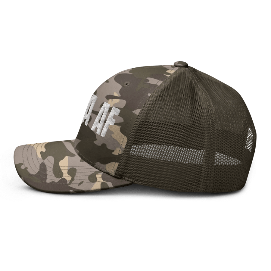 MAGA AF Camo Trucker Hat (White Letters) product image (3)