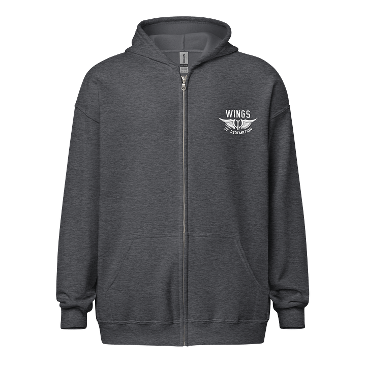 [WOR Shop] Piemp - Unisex Zip Graphic Hoodie [white front] product image (2)
