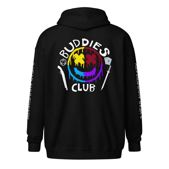Buddies Club Zip Up Hoodie (Dark Mode) product image (1)