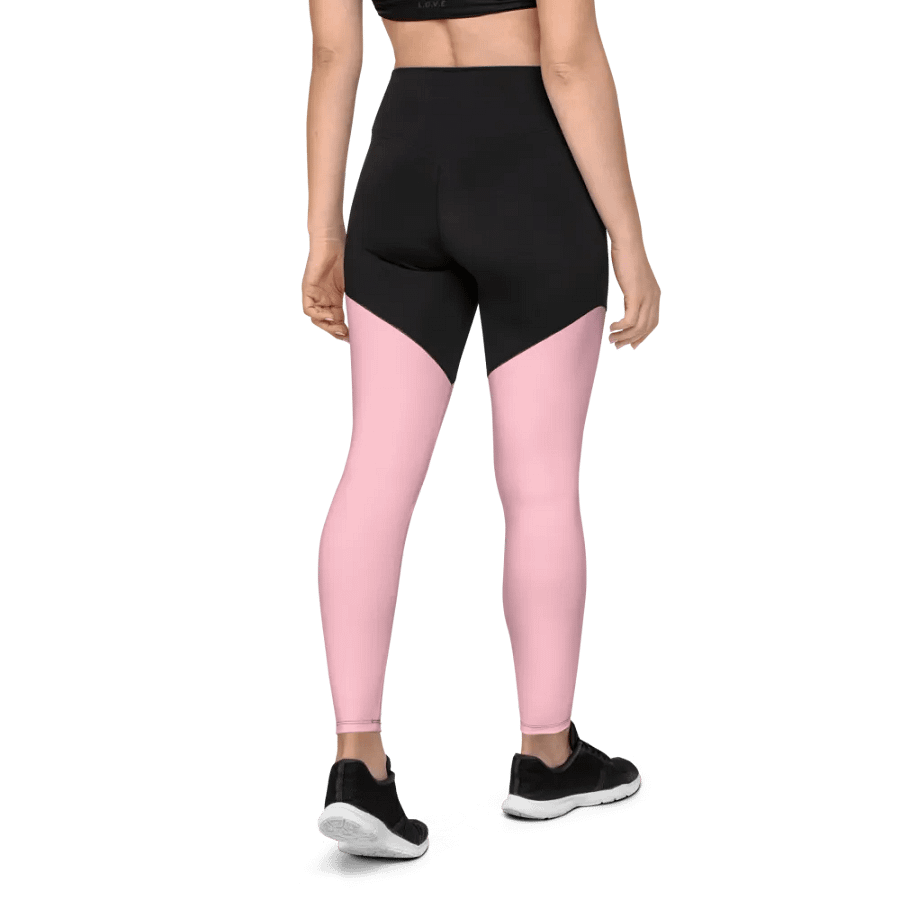 Plain Color Pink Sports Leggings product image (4)