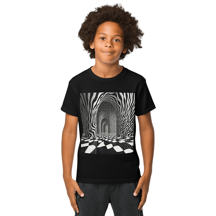 Zebra Maze – Optical Illusion Tunnel Art product image (1)