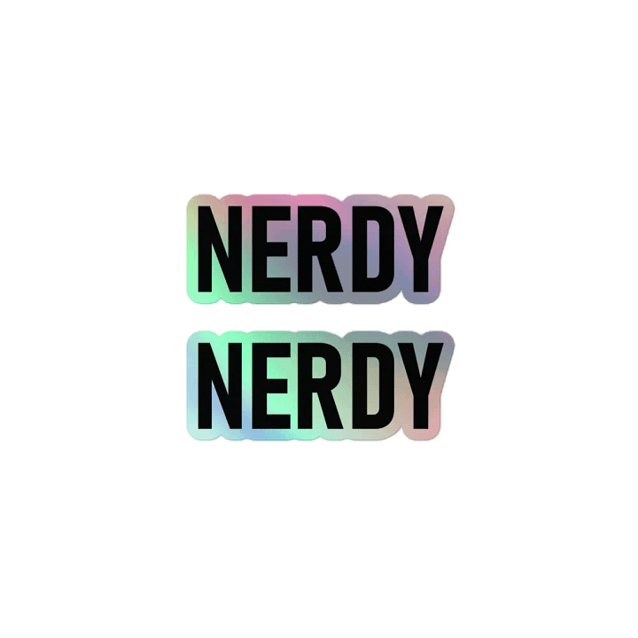 NERDY Kiss-Cut Holographic Sticker Sheet product image (1)