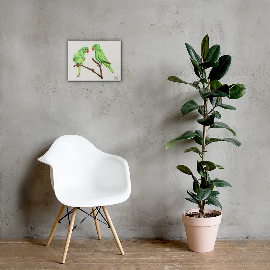 Birbs at the Window Watercolour Canvas product image (5)