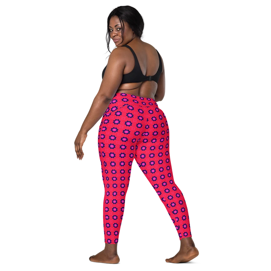 Abstract Red Ladies Leggings (with pockets) product image (4)