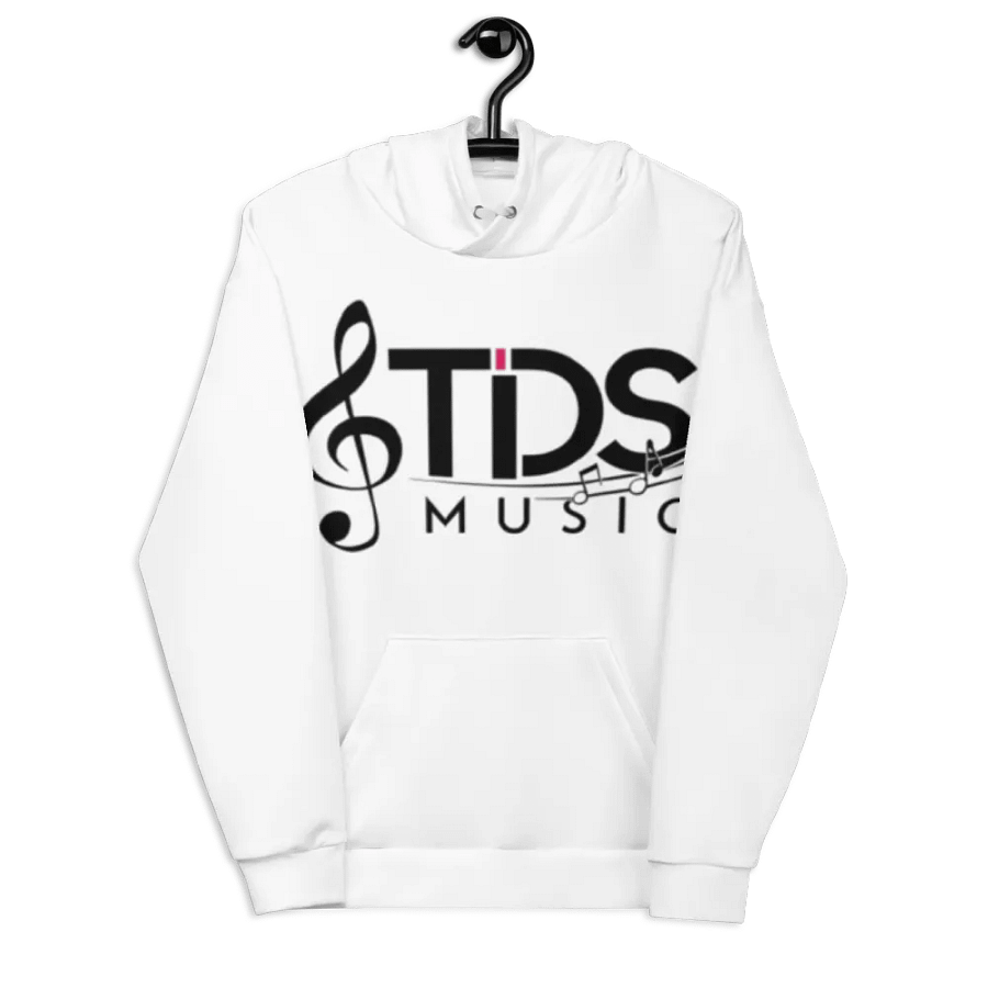 TDS Music Logo Unisex Recycled Hoodie - White, Musical Design product image (8)