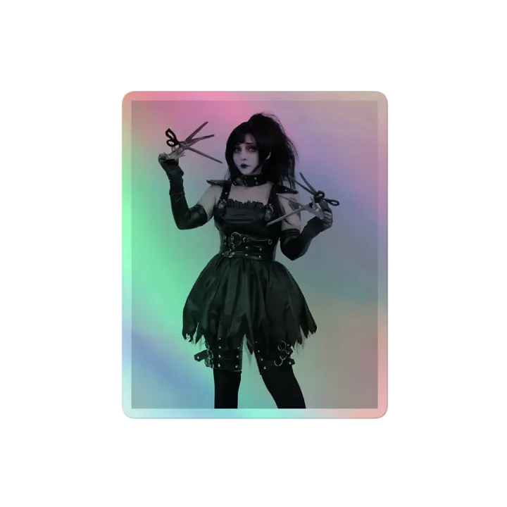 JuicyJinxs Edward Scissorhands Cosplay Holographic Sticker product image (2)