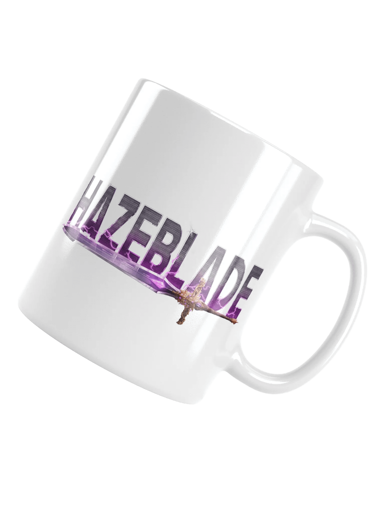 Hazeblade Lightning Sword White Glossy Mug product image (4)