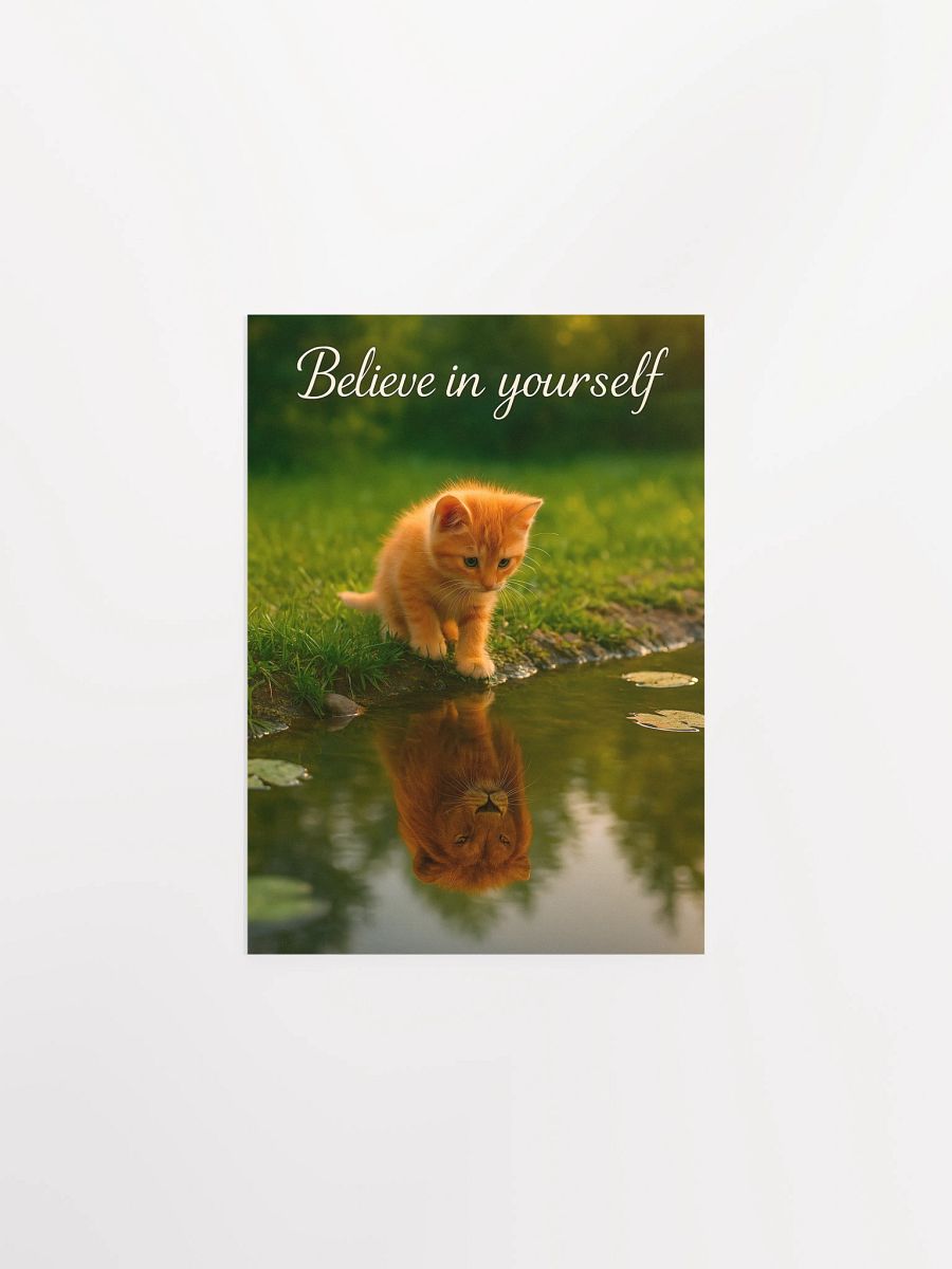 Reflect Believe in Yourself Cat Motivational Poster product image (1)