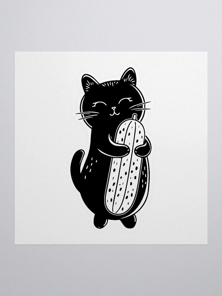 Pickle Hugs Cat Sticker product image (1)
