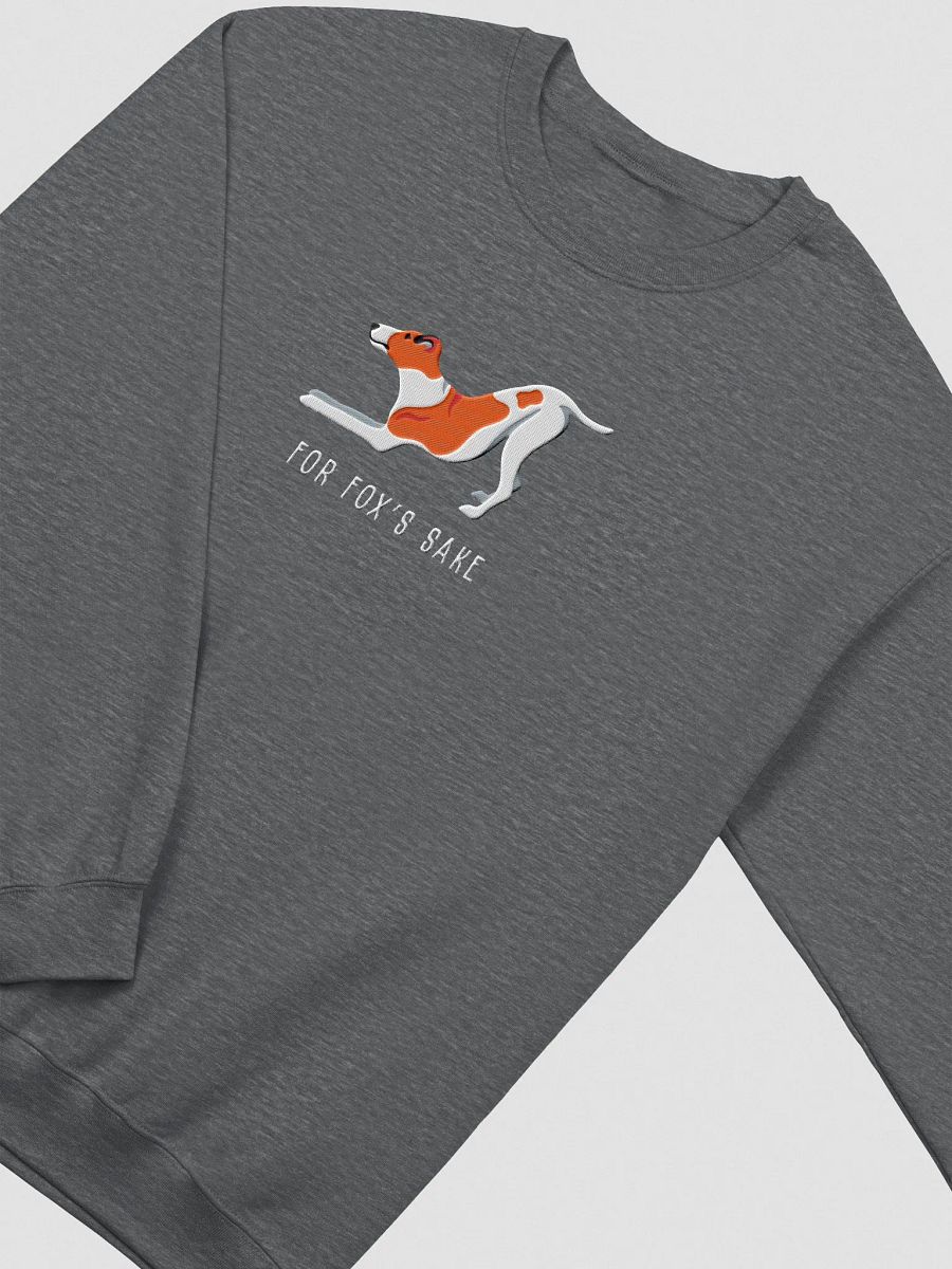 For Fox's Sake Sweatshirt (Embroidered) of a Smooth Fox Terrier(Brown & White) product image (6)