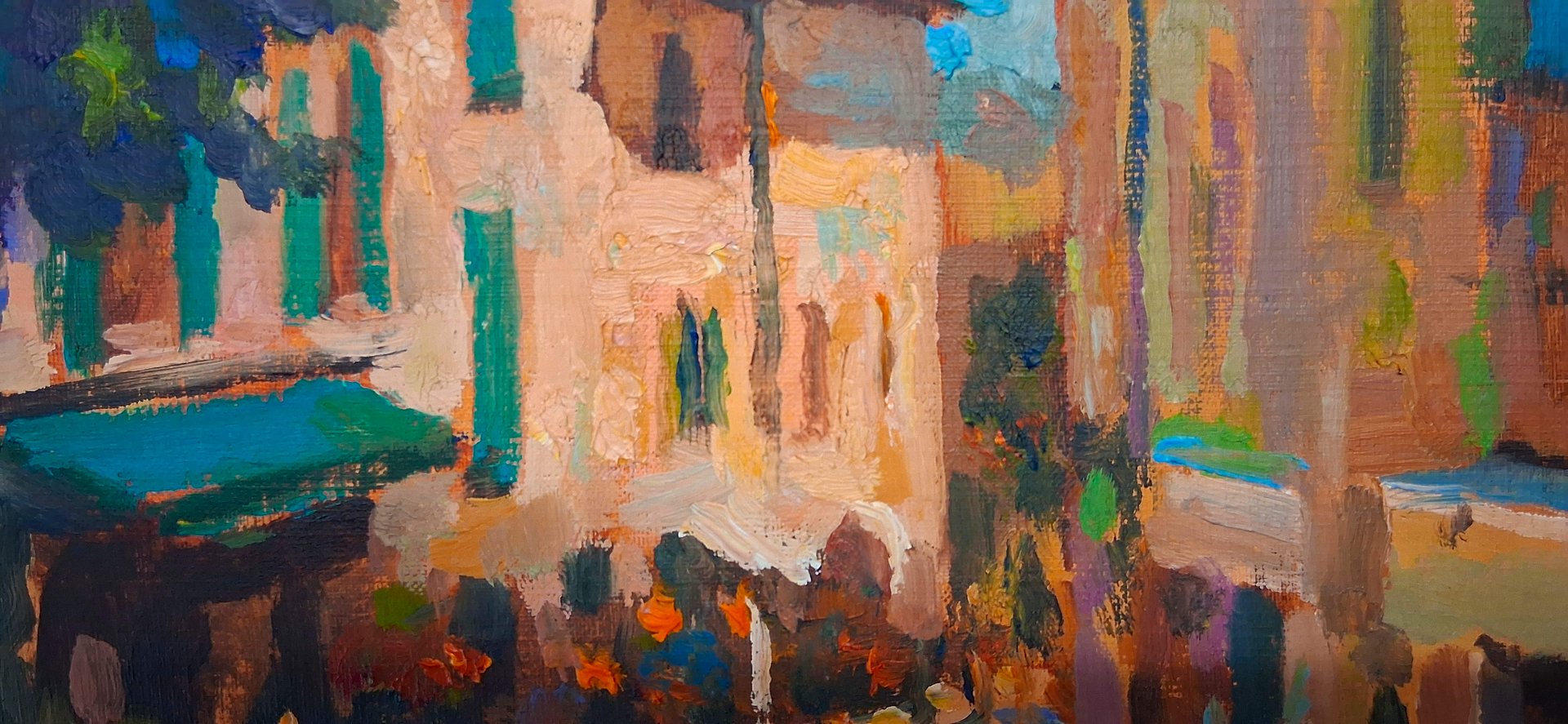 250730 Provencal Village Scene. Original Study Artwork. product image (3)