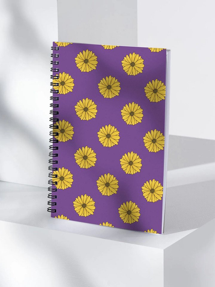 Bright Purple Daisy Spiral Notebook product image (2)