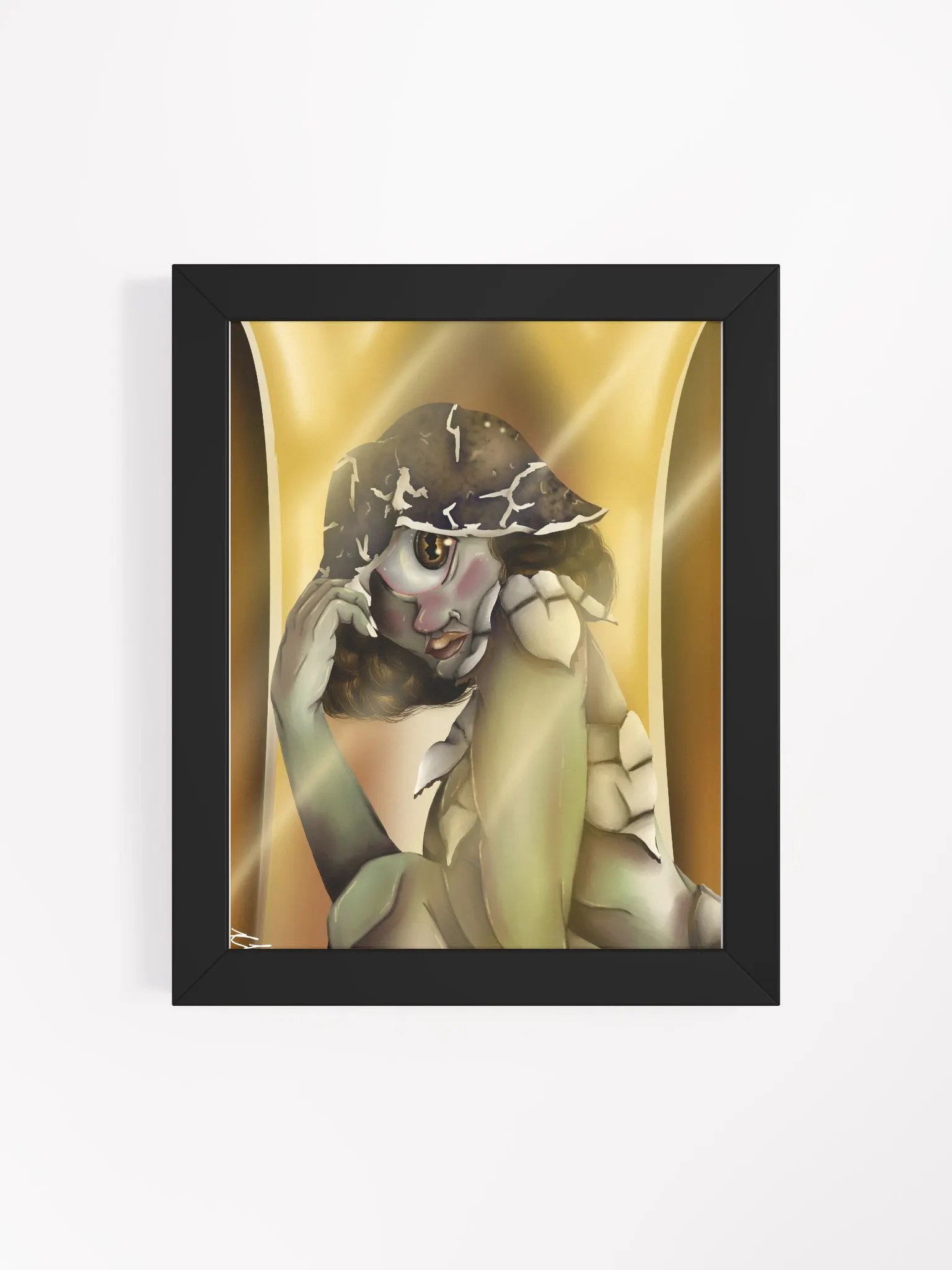 Framed Collared Earthstar Fungirl Print product image (7)