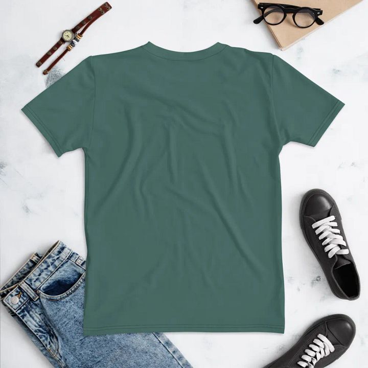 Plain Medium Dark Green Soft Summer Women's Crewneck Polyester Heavyweight Premium T-Shirt by Treasure Pie product image (2)