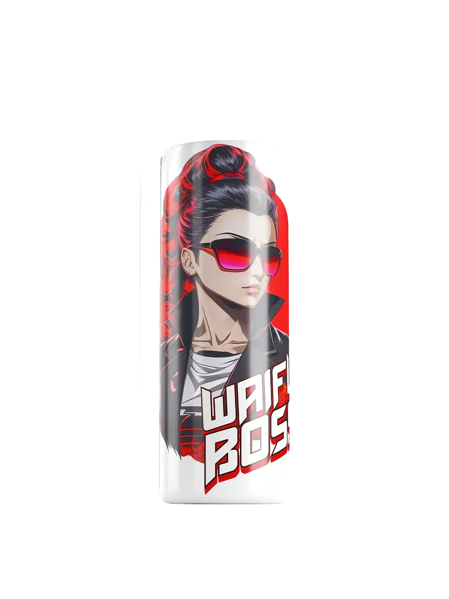 Waifu Boss 20 oz Skinny Stainless Steel Tumbler - White - v2 product image (1)