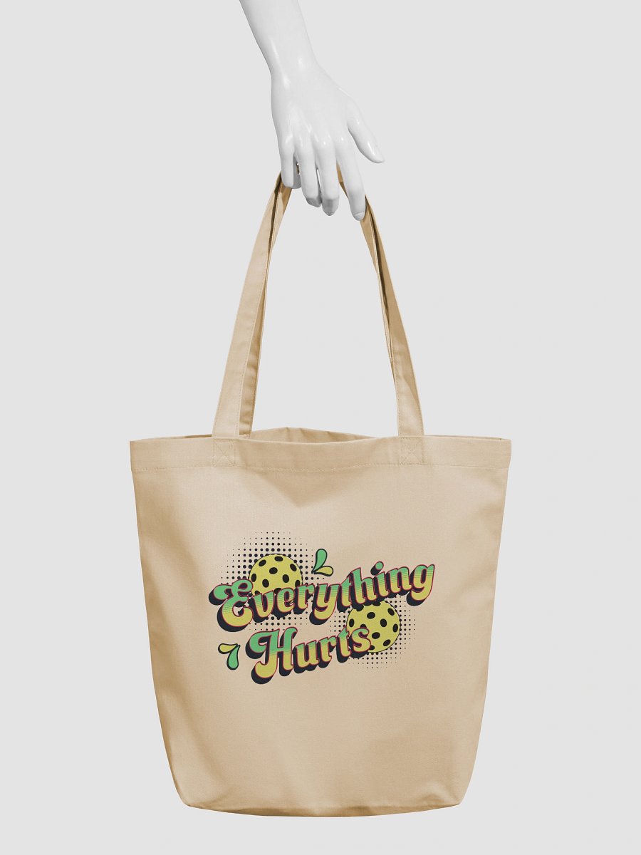 Everything Hurts Pickleball Vibrant Eco-Friendly Tote Bag product image (6)
