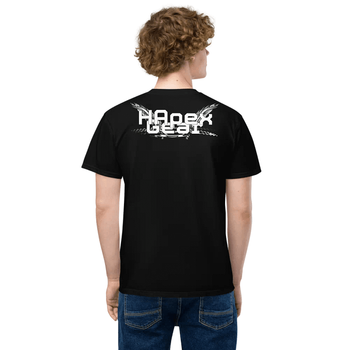 Unisex Garment-Dyed Pocket T-Shirt - White HApex Gear White Logo product image (2)