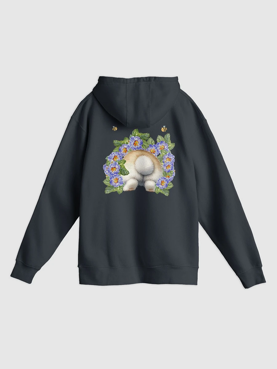 Garden Whispers: Bunny and the Primula Zebra Blues Unisex Hoodie - Double-Sided Design, Ultra Soft, Relaxed Fit product image (2)