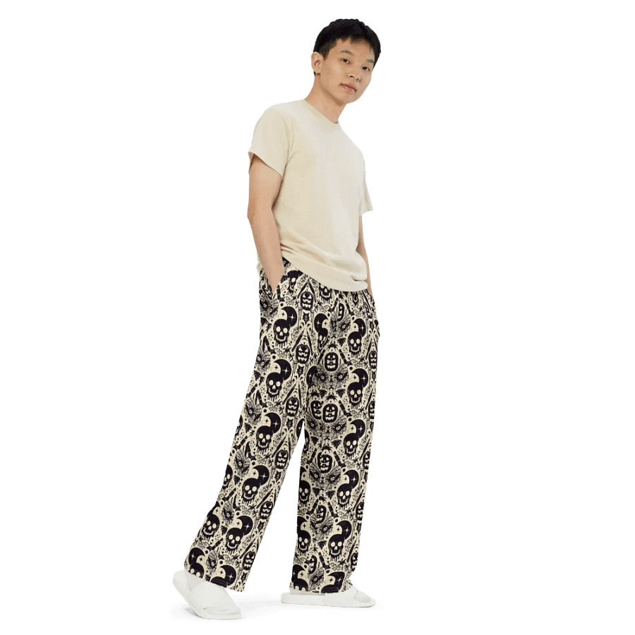 Moonlit Gothic All-Over Wide-Leg Pants product image (7)