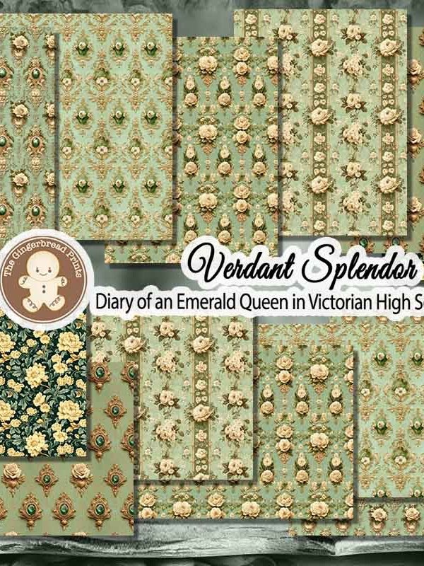 Verdant Splendor - Diary of an Emerald Queen Journal Digital Download product image (10)