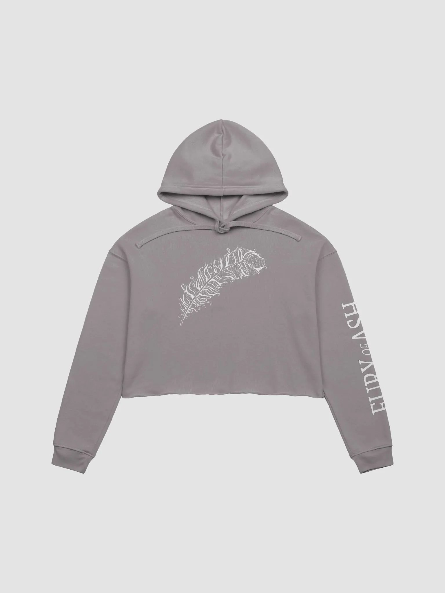 Crop Hoodie w/ Feather Design product image (2)