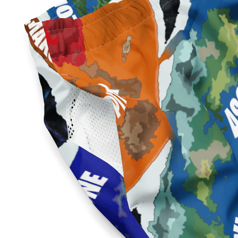 All-Over Print Swim Trunks Beyond The Ice Wall Map product image (4)