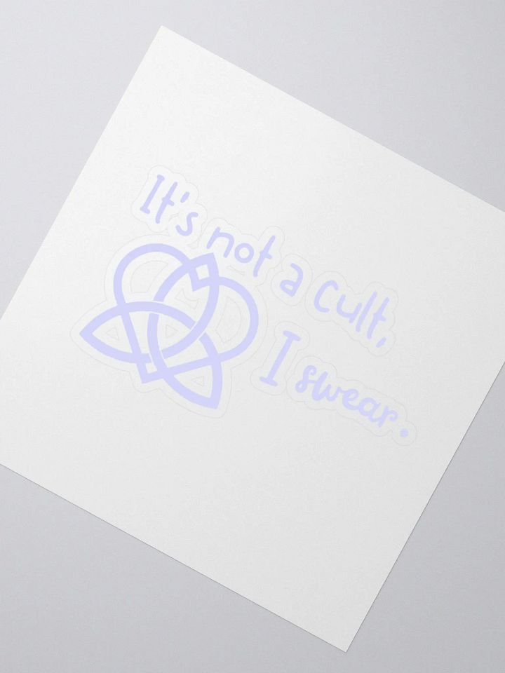 It's not a cult I swear Sticker, Blue product image (6)