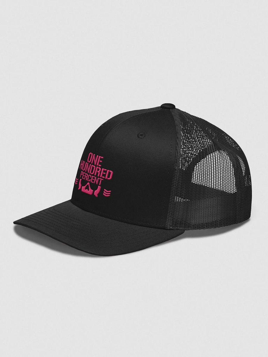 QSHW 100% (ONE HUNDRED PERCENT) EMBROIDERED LOGO RETRO TRUCKER HAT product image (2)