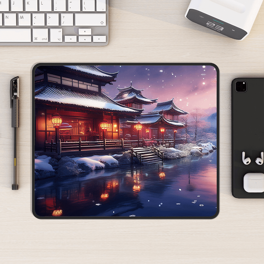 Snowy Nights Small Mouse Pad (7 x 9) product image (1)
