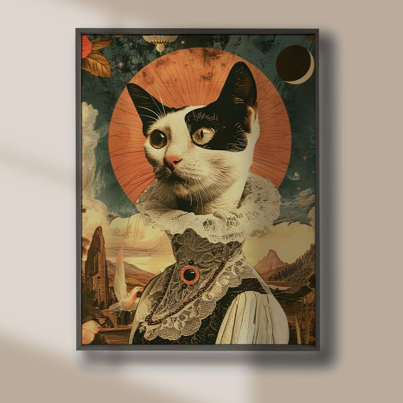 Surreal Cat Collage Gallery Wall Set of 6 Prints - DIGITAL product image (7)