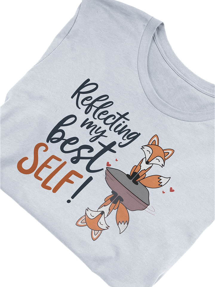 Reflecting My Best Self T-Shirt, Cute Fox Mindfulness Tee, Self Love Motivational Shirt, Positive Quote Graphic T-shirt product image (2)