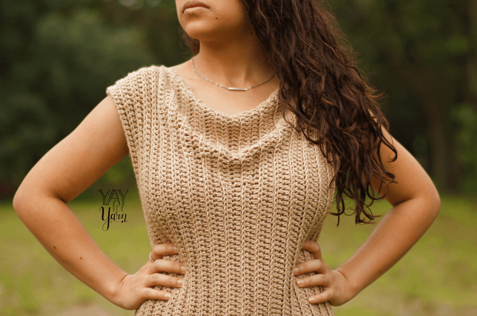 Cowl-Neck Tee - Ladies Summer Top PDF Crochet Pattern & Video Tutorial for Beginners product image (1)