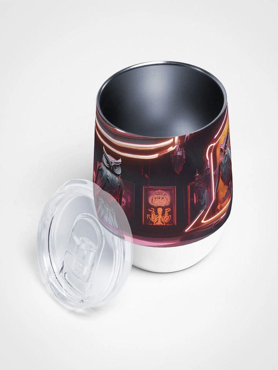 The Neon Owl's Haunted Museum Tumbler 12 Oz – A Spooky Sip Awaits product image (3)