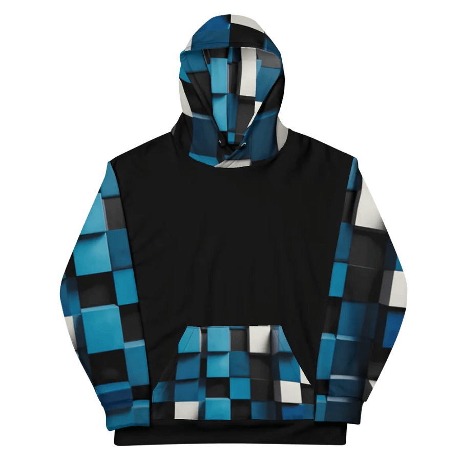 Black And Blue Squares Unisex Hoodie product image (11)