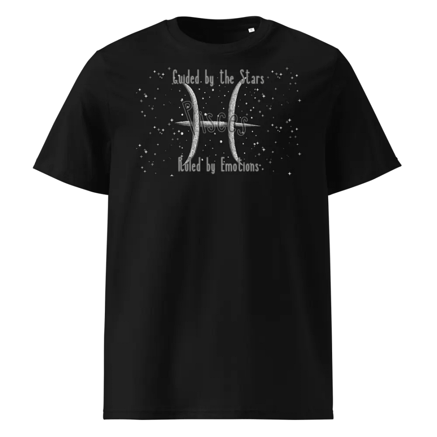 Pisces, Guided by the Stars, Black Tee product image (1)
