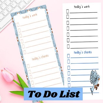 Animal Cartoon Flying Bluebird Themed Printable Stationery Set| Notepads product image (2)