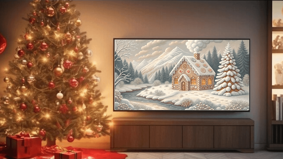 Gingerbread Cottage in Winter Wonderland - Frame TV IV product image (3)