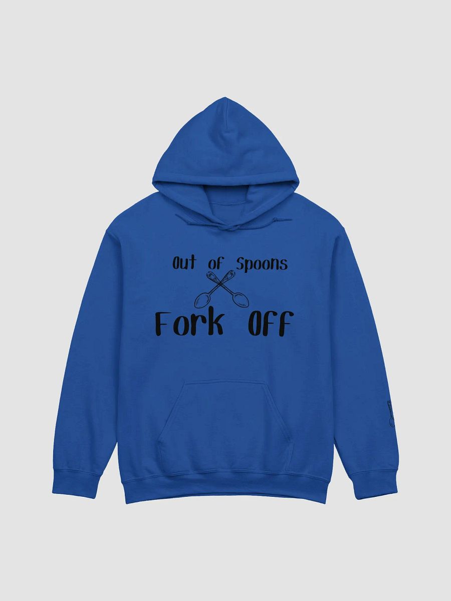Out of Spoons, Fork Off Hoodie- Black Print product image (1)