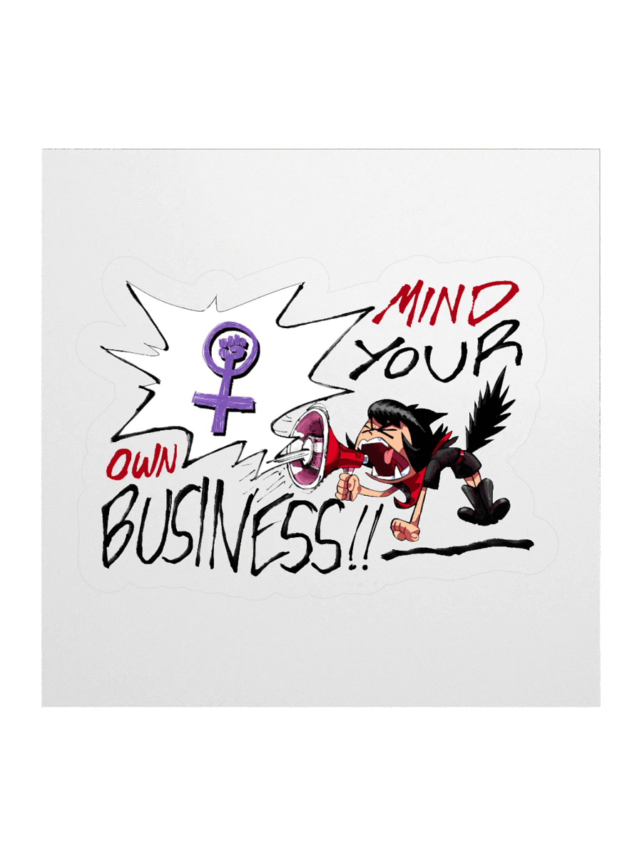 Alunya - “Mind Your Own Business!!” Sticker product image (2)