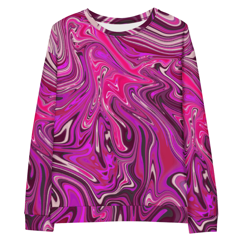 Sweatshirt - Pink and Purple Digital Fluid Art product image (9)