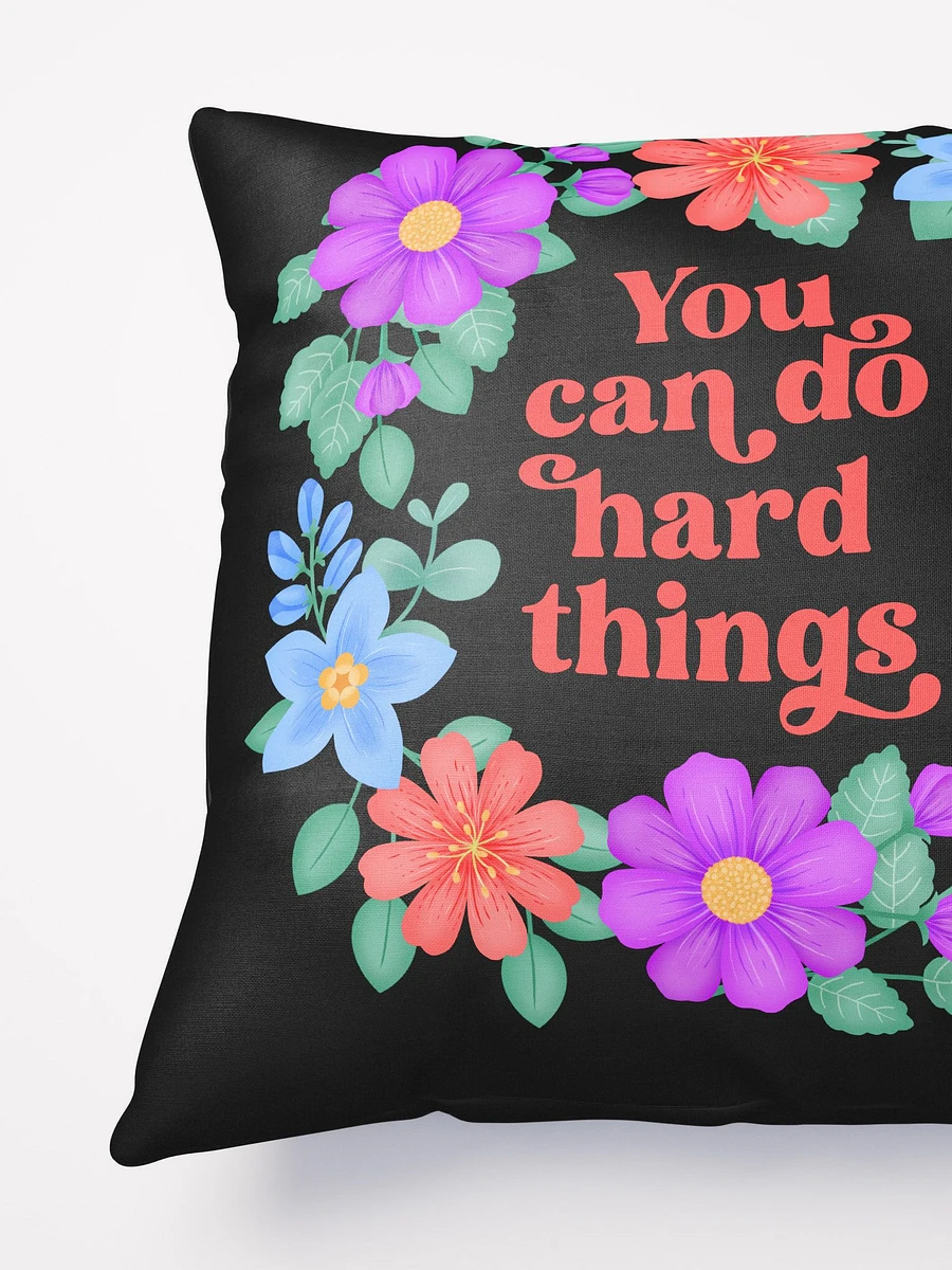 You can do hard things - Motivational Pillow Black product image (4)