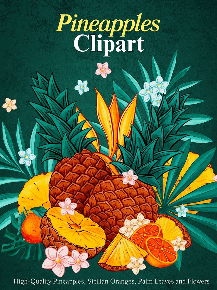 Tropical Pineapples Clipart product image (1)