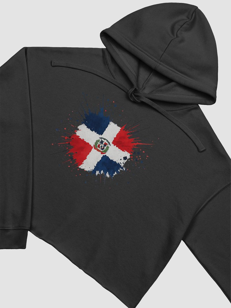 Dominican Splatter Flag Crop Hoodie product image (9)