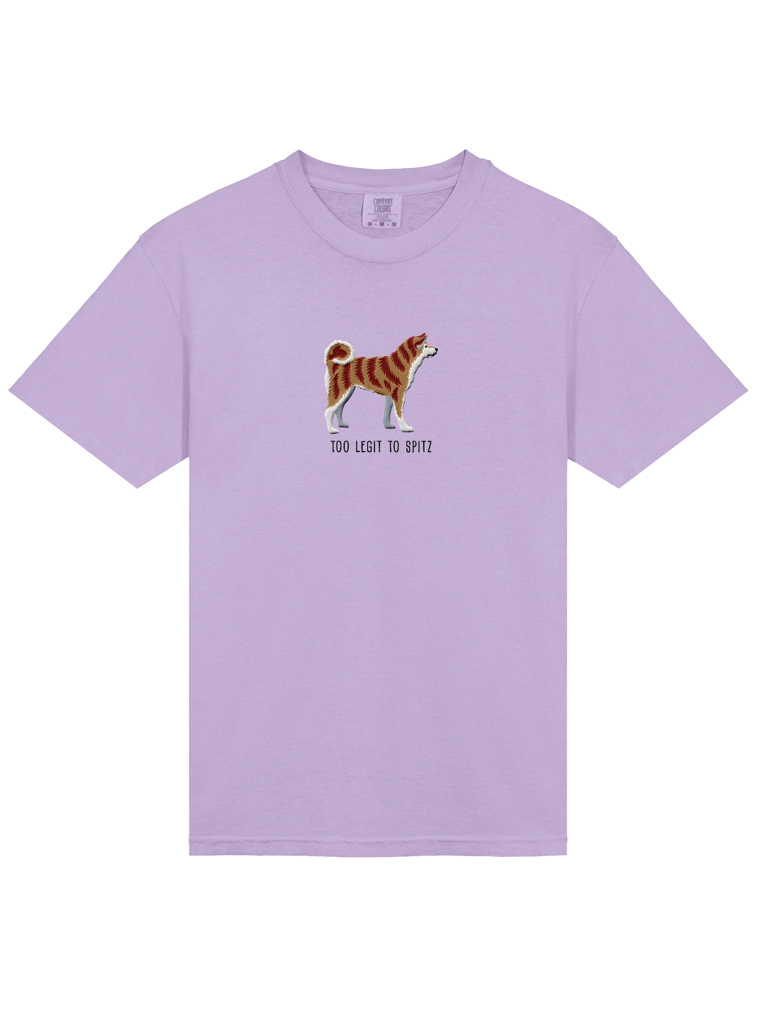 Too Legit to Spitz T-Shirt(Embroidered) of a Japanese Akita Inu(Brindle) product image (33)