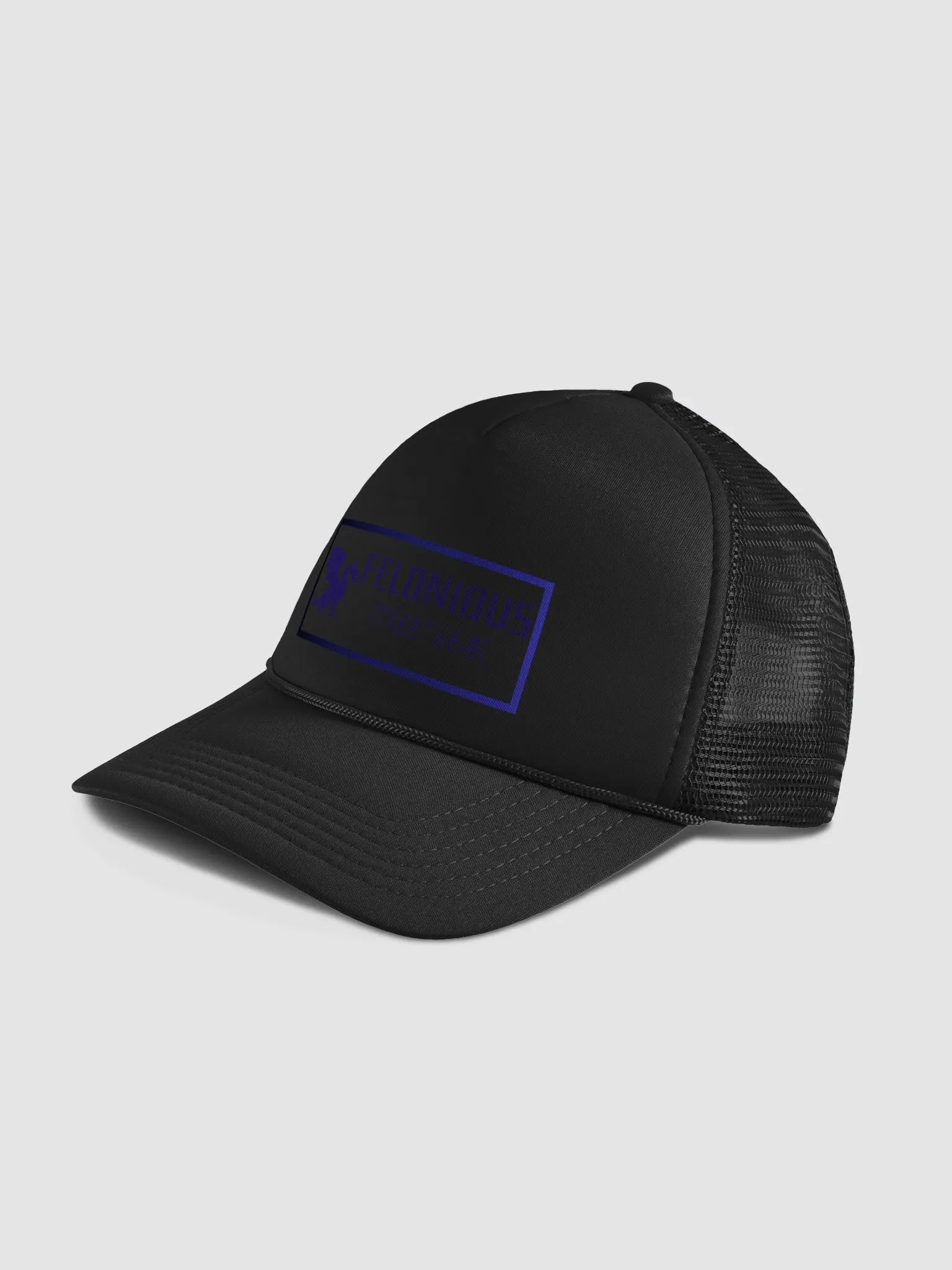 Felonious Streetwear Dragon Electric Blue Logo Foam Trucker Hat product image (8)