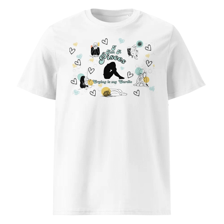 Pisces, Crying is My Cardio, White Tee product image (1)