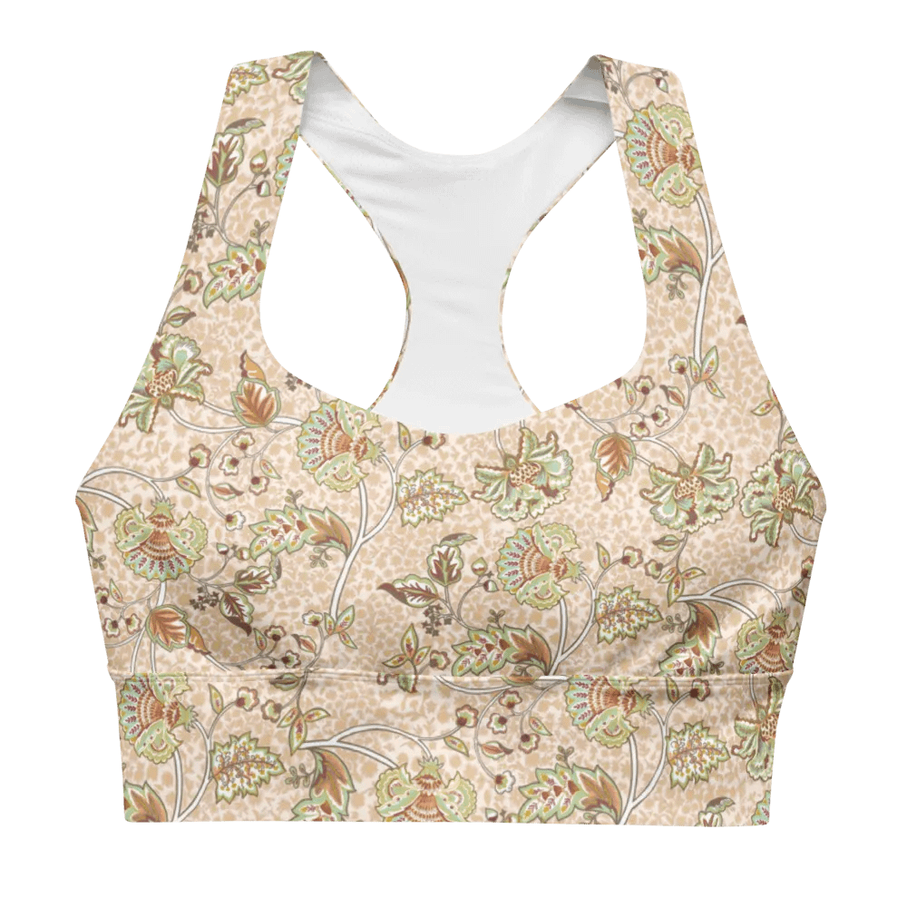 High-Impact Bra "Elegant Neutral Beige Chintz" product image (1)