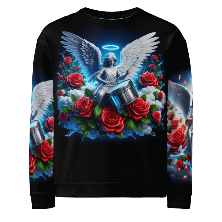 Angels making Music with a Drum - All-Over Unisex Sweatshirt #10 product image (1)